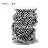 7mm Stainless Steel Heavy Chains Necklace Making Findings
