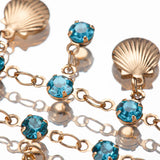Crystal Beaded Chains Shell Pendants Copper Chains for DIY Jewelry Making