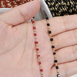 1M Bohemian Cube Beads Chain for KC Choker Bracelets DIY Jewelry