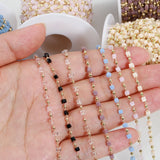 1M Bohemian Cube Beads Chain for KC Choker Bracelets DIY Jewelry