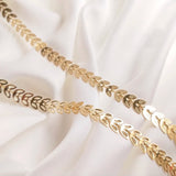 1Meter Brass 14K Plated Fishbone Arrow Aircraft Leaf Chain DIY Jewelry Making