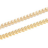 1Meter Brass 14K Plated Fishbone Arrow Aircraft Leaf Chain DIY Jewelry Making