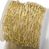 14K Real Plated Paperclip Chain DIY Jewelry Making Supplies
