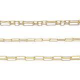 14K Real Plated Paperclip Chain DIY Jewelry Making Supplies