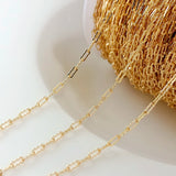 Brass Plated Krinkle Chain for Jewelry Making