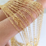 8 Shaped Paperclip Chain Brass Plated for Jewelry Making