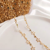 Brass Plated Star & Heart Charms Necklace Chain DIY Bulk Chains B