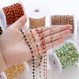 Colorful Cube Stone Copper Beads Necklace Chain for DIY Jewelry Making
