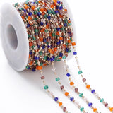 Colorful Cube Stone Copper Beads Necklace Chain for DIY Jewelry Making