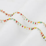 1Meter Crystal Beads Chains Love Pendant Bead Chain DIY Bracelet Necklace