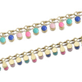 1Meter Crystal Beads Chains Love Pendant Bead Chain DIY Bracelet Necklace
