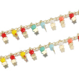 1Meter Crystal Beads Chains Love Pendant Bead Chain DIY Bracelet Necklace