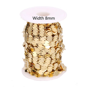 Gold-Plate Tone Circle Star Triangle Stainless Steel Chains for DIY Necklace