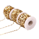 Gold-Plate Tone Circle Star Triangle Stainless Steel Chains for DIY Necklace
