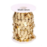 Gold-Plate Tone Circle Star Triangle Stainless Steel Chains for DIY Necklace