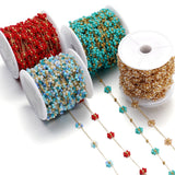 1M Stainless Steel Pearl Braided Flat Link Chains for DIY Jewelry