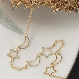1M Brass Celestial Moon Star Link Chain Circle Bulk Chains