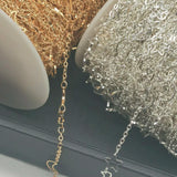 1M Brass Celestial Moon Star Link Chain Circle Bulk Chains