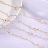 1M Brass Celestial Moon Star Link Chain Circle Bulk Chains