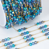 1Meter Stainless Steel Crystal Beading Chain for DIY Necklace Bracelet