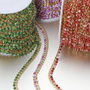 1M Stainless Steel Chain Sunflower Drop Beaded DIY Choker Bracelet Necklace