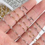 1M Crystal Beads Chain for Jewelry Making DIY Necklace Bracelets Crafts