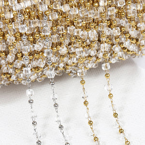 1M Crystal Beads Chain for Jewelry Making DIY Necklace Bracelets Crafts
