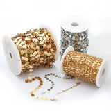 1Meter Stainless Steel Coffee Bean Chain Round Plate Pig Nose Link Chains