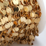 1Meter Stainless Steel Coffee Bean Chain Round Plate Pig Nose Link Chains