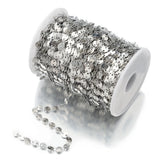 1Meter Stainless Steel Coffee Bean Chain Round Plate Pig Nose Link Chains