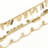 1M Stainless Steel Chain Round Pearl Beads DIY Jewelry Making