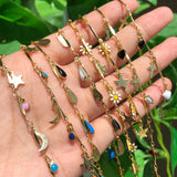 Stainless Steel Chain Stars Moon Daisy Flower Jewelry Making DIY