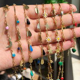 Stainless Steel Chain Stars Moon Daisy Flower Jewelry Making DIY