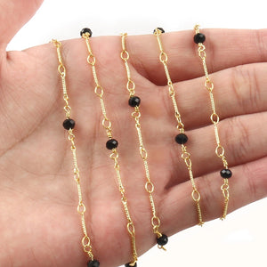 1 Meter Stainless Steel Chain Stone Beads for DIY Jewelry Making