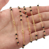 1 Meter Stainless Steel Chain Stone Beads for DIY Jewelry Making