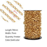 1 Meter Stainless Steel Oval Link Chain Jewelry Making DIY Bag Necklace Bracelet