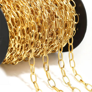 1 Meter Stainless Steel Oval Link Chain Jewelry Making DIY Bag Necklace Bracelet