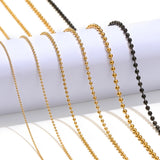 1M Stainless Steel Plated Bead Chains for DIY Jewelry Findings