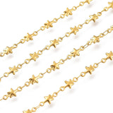 1M Stainless Steel Solid Star Link Beads Chain for DIY Necklace Bracelet