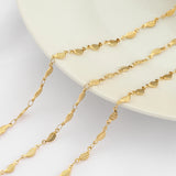 1Meter Stainless Steel Leaf Shaped Chain for DIY Jewelry