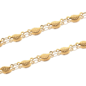 1Meter Stainless Steel Leaf Shaped Chain for DIY Jewelry