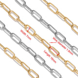 1M Stainless Steel Oval Link Chains for DIY Jewelry