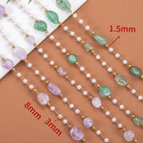 1M Stainless Steel Stone Beads Chain Necklace Bracelet DIY Supplies