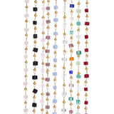 1M Stone Chain Square Cube Crystal Beads Necklace Bracelets Jewelry DIY