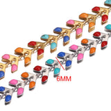 6mm Stainless Steel Airplane with Enamel Chains for DIY Jewelry