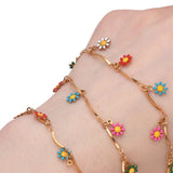 1M Flower Pendant Chains for Necklace Choker Stainless Steel Chain