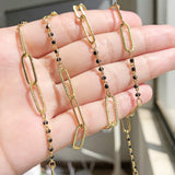 Big Hole Chain Plating Copper Wire Wrapped Rosary Chain