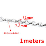 Stainless Steel 7.8mm Oval Chains Jewelry Making Supplies DIY Charms