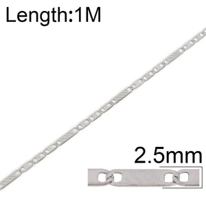 Stainless Steel Chains for Jewelry Making DIY Necklace Bracelet 2.5MM 3.5MM 5MM