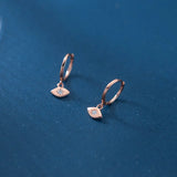 925 Silver CZ Eye Hoop Huggie Earrings